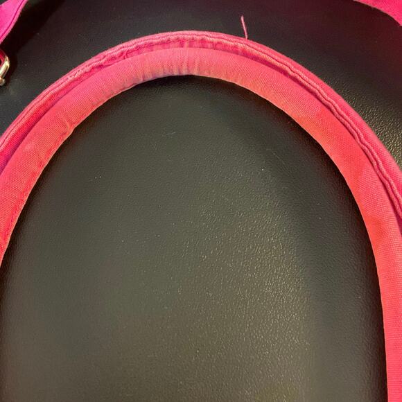 Victoria Secret Pink and Black Sequin Stripe Weekender Shoulder Tote Bag - Picture 7 of 9